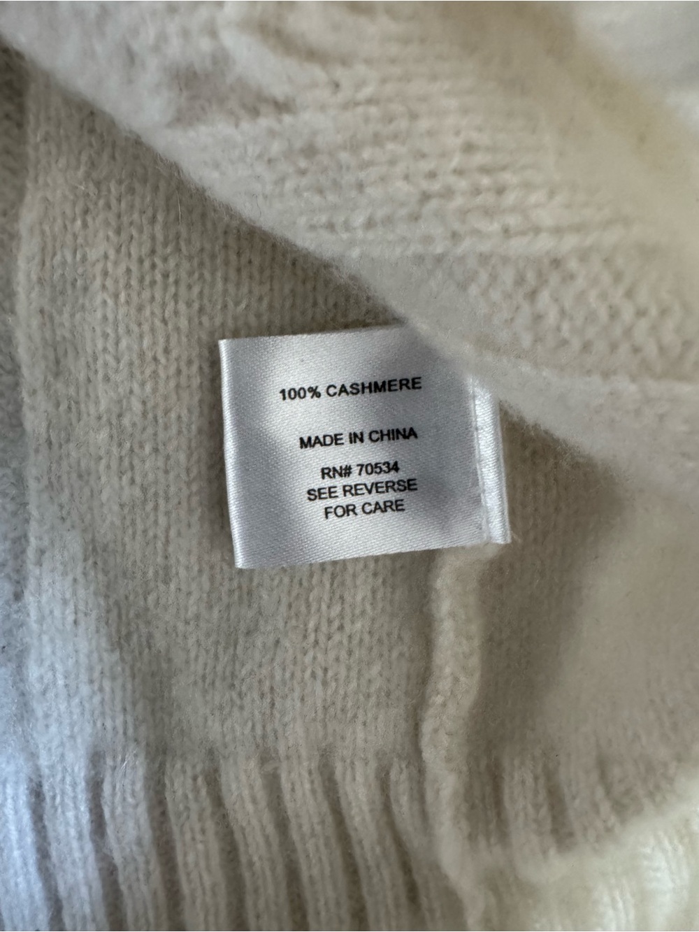 Orvis 100% Cashmere Fair Isle Cable Knit Turtleneck Sweater Ivory Medium - Picture 5 of 10
